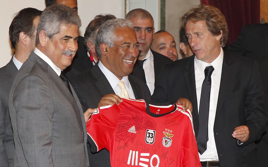 António Costa, ainda sua qualidade de presidente da câmara de Lisboa, em 2014, com Luís Filipe Vieira.